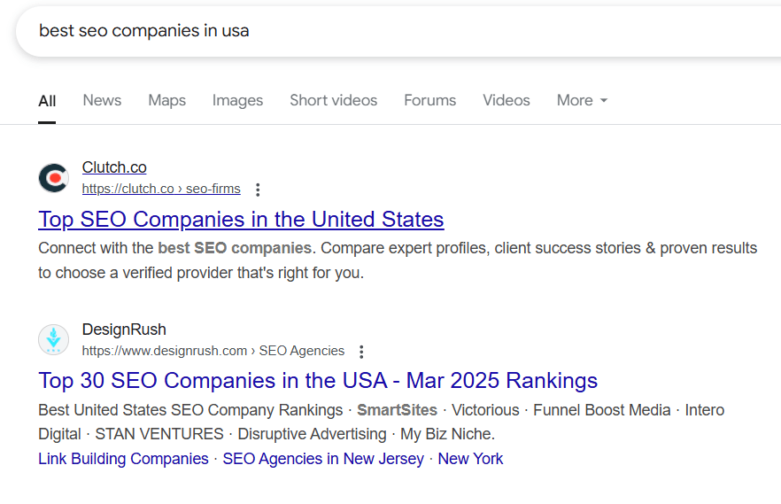 Analysing search intent for a keyword