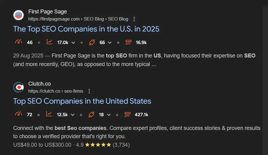 Analysing search intent